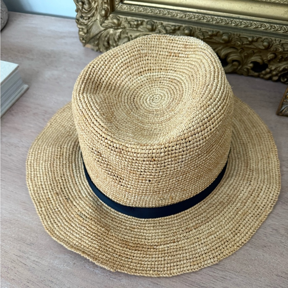 Talbots Crochet Raffia Fedora - Picture 6 of 8